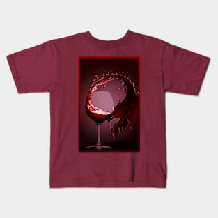 Red Wine Dragon Kids T-Shirt